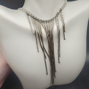 N3220 tone tracks‎ mossy tassel necklace